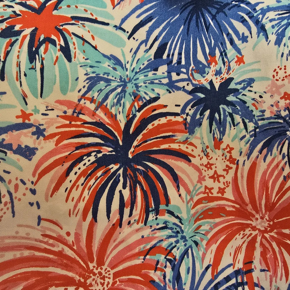 NWT Lilly Pulitzer Tate Feelin Sparks Fireworks Mini Skirt in Red White and Blue - Picture 3 of 4
